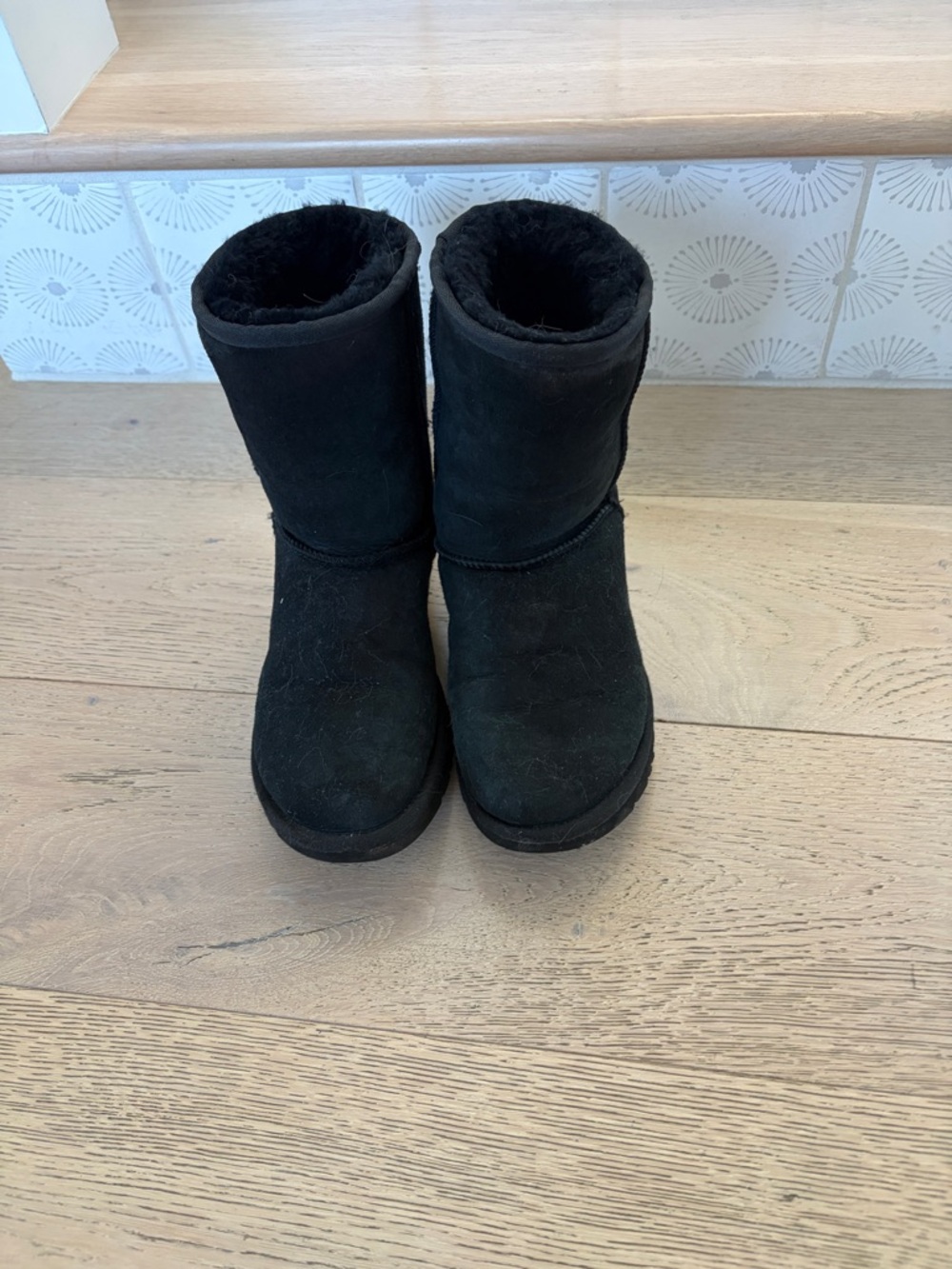 UGG Black Classic Short Suede Boots